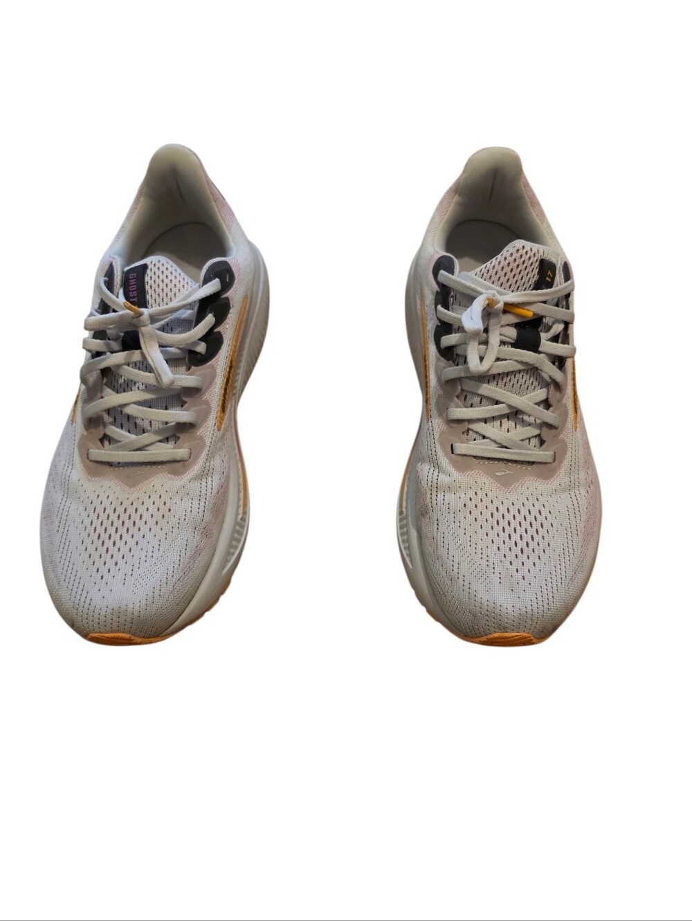 Brooks Ghost 17 Gray Women's Lightweight Running Wide Shoes Yellow Accents